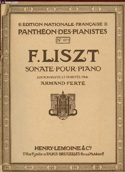 SONATE POUR PIANO.