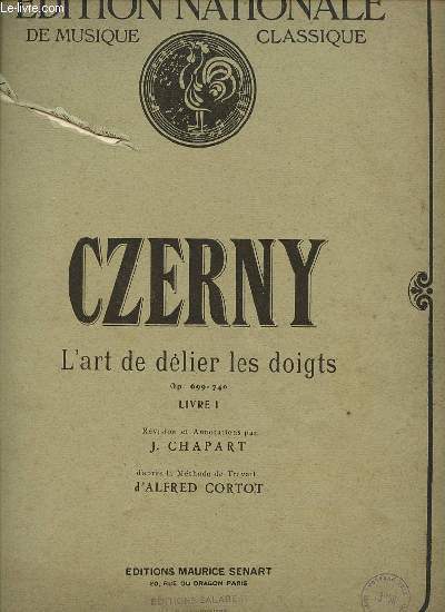 L'ART DE DELIER LES DOIGTS OP. 740-(699) VOLUME I.