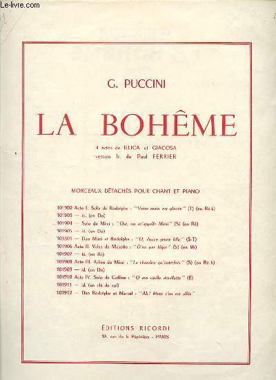 LA BOHEME.