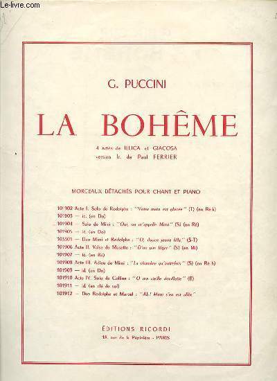 LA BOHEME.