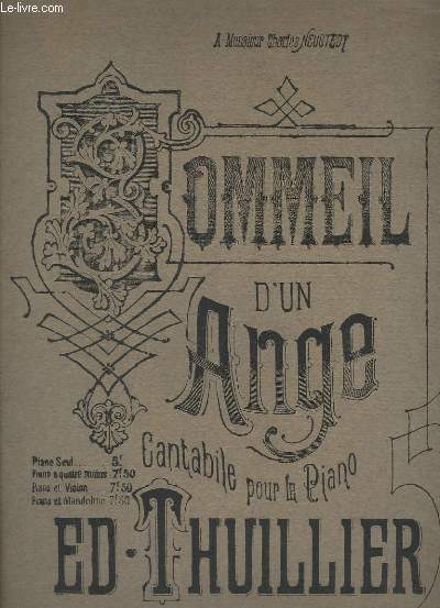 LE SOMMEIL D'UN ANGE - CANTABILE POUR LE PIANO.