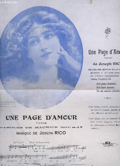 UNE PAGE D'AMOUR - VALSE + PRES DU BONHEUR - VALSE TENDRE.