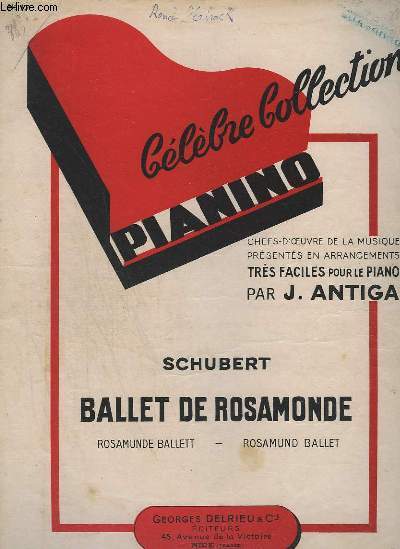 COLLECTION PIANINO - N 17 : BALLET DE ROSAMONDE - POUR PIANO.