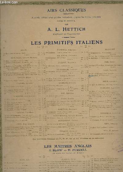 AIRS CLASSIQUES REVUS ET NUANCES PAR A. L. HETTICH - N 114 : ARIETTE, QUAND ON AIME, VOIX MOYENNE - PIANO ET CHANT.