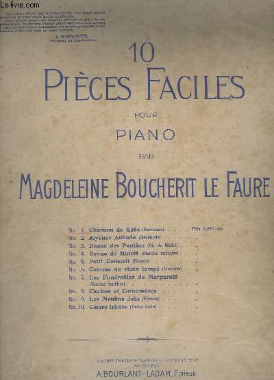 PIECE FACILES POUR PIANO - N1 : LA CHANSON DE KATE (BERCEUSE).