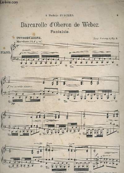 BARCAROLLE D'OBERON DE WEBER - PIANO.