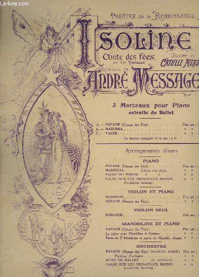 ISOLINE - MORCEAUX EXTRAITS DU BALLET. - POUR PIANO SEUL - C : VALSE.