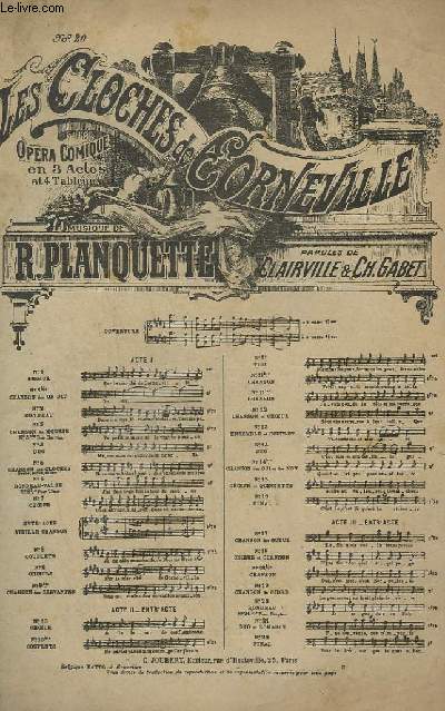 LES CLOCHES DE CORNEVILLE - OPERA COMIQUE EN 3 ACTES - N 20 : RONDEAU VALSE - PIANO ET CHANT.