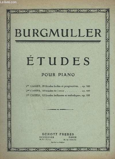 ETUDES POUR PIANO - 2 CAHIER : 18 ETUDES DE GENRE - OP.109.