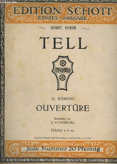TELL - OUVERTURE - PIANO A 4 MAINS.
