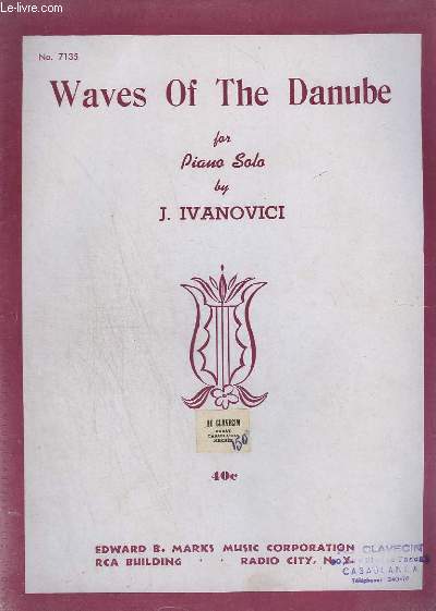 WAVES OF THE DANUBE - POUR PIANO SOLO - 40C.-N7135.