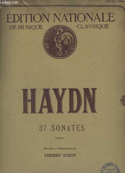 37 SONATES - LIVRE 1 (SONATE 1 A 21) - POUR PIANO.