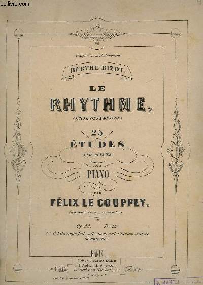 LE RYTHME (ECOLE DE LA MESURE), 25 ETUDES SANS OCTAVES POUR LE PIANO - OP.22.
