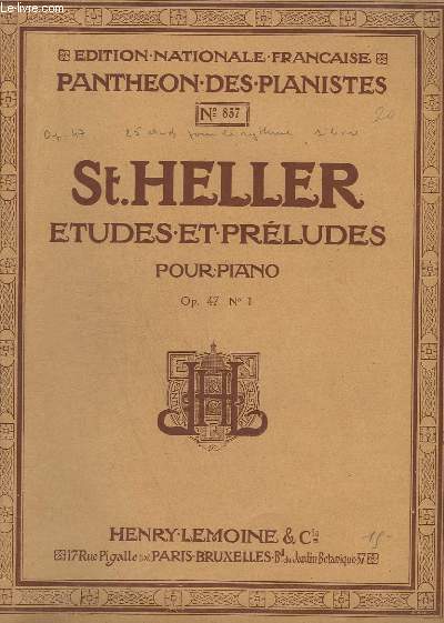 ETUDES ET PRELUDES POUR PIANO - OP.47 - N 1 - 25 ETUDES EN 2 LIVRES - LIVRE 1 : DE 1 A 14.