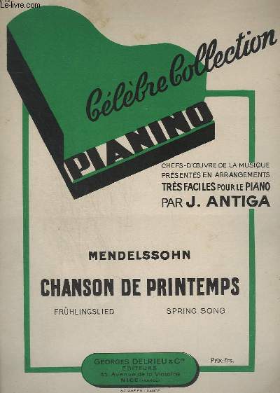 CHANSON DE PRINTEMPS / FRUHLINGSLIED / SPRING SONG - COLLECTION PIANINO N12.