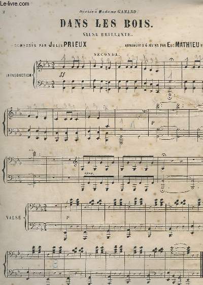 DANS LES BOIS - VALSE BRILLANTE.