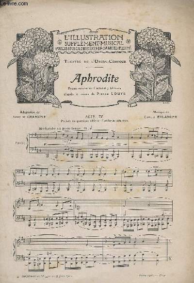 APHRODITE - THEATRE DE L'OPERA-COMISUE + DON PROCOPIO - THEATRE DE MONTE-CARLO - N4 ANNEE 1906.