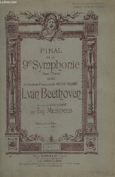 FINAL DE LA 9 SYMPHONIE - AVEC CHOEUR - OP.125.