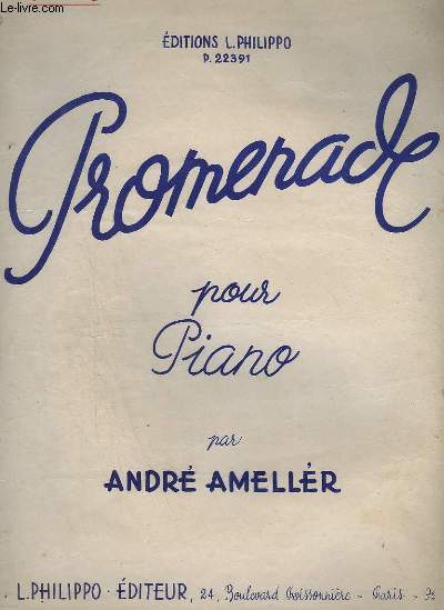 PROMENADE POUR PIANO - EDITION N22391.