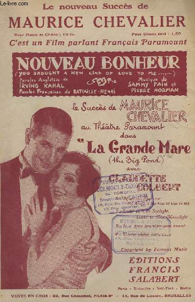 NOUVEAU BONHEUR / YOU BROUGHT A NEW KIND OF LOVE TO ME.