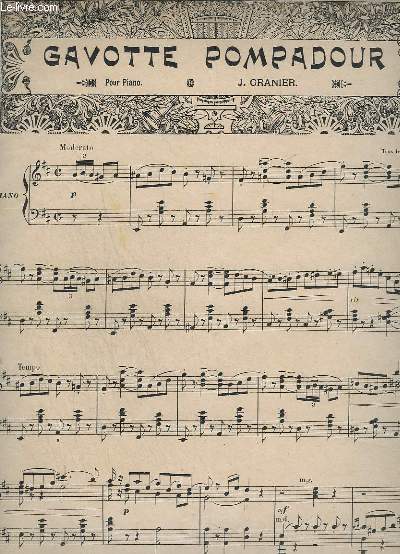 GAVOTTE POMPADOUR POUR PIANO - ANNEE 1897 N 10 - JOURNAL LE PIANO-SOLEIL - 5 SEPTEMBRE 1897 + O SALUTARIS POUR CHANT / PIANO OU ORGUE.