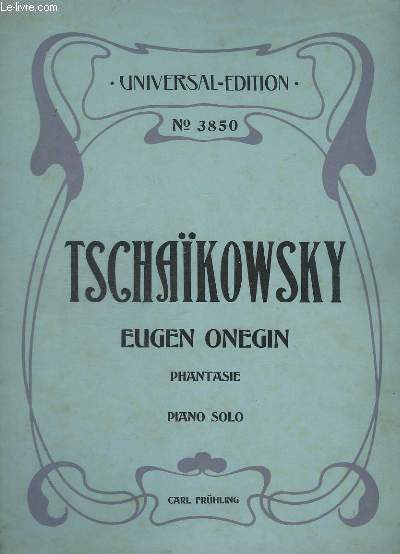 EUGEN ONEGIN / FANTAISIE - PIANO SOLO - N3850.