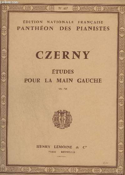 ETUDES POUR LA MAIN GAUCHE - OP.718 - N617.