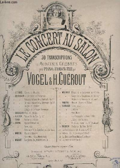 LE CONCERT AU SALON - CHOEUR DE CASTOR ET POLLUX - PIANO ET VIOLON (OU FLTE OU VIOLONCELLE).