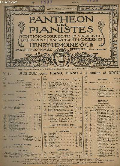 PANTHEON DES PIANISTES - N1409 : CANTABILE EN FA.