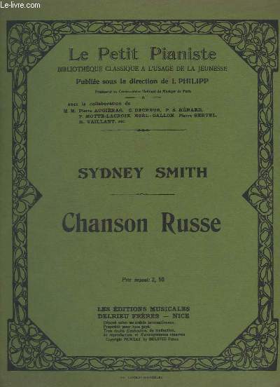 CHANSON RUSSE - OP.31 - PIANO - LE PETIT PIANISTE, BIBLIOTHEQUE CLASSIQUE A L'USAGE DE LA JEUNESSE.