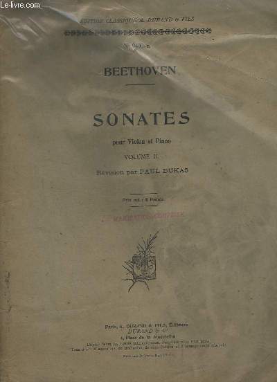 SONATES + POUR VIOLON ET PIANO - VOLUME 2.