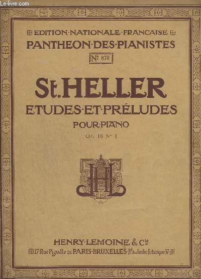 ETUDES ET PRELUDES POUR PIANO - N878 - OP.16 - LIVRE 1 - 24 ETUDES : L'ART DE PHRASER.