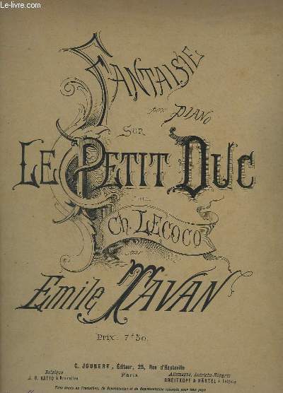 LE PETIT DUC - POUR PIANO.