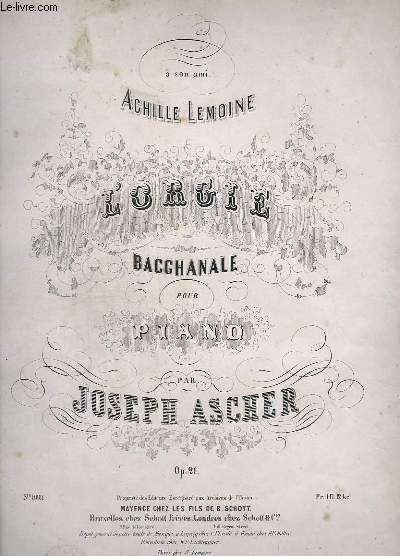 L'ORGIE - BACCHANALE - POUR PIANO - OP.21.