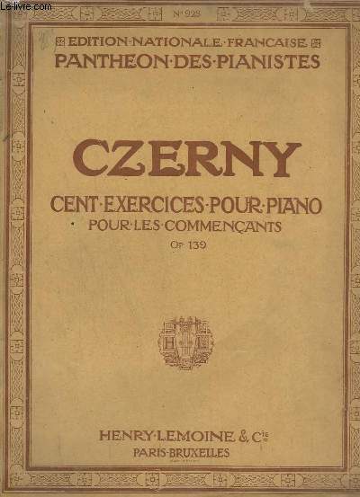 CENT EXERCICES POUR PIANO POUR LES COMMENCANTS - OP.139.