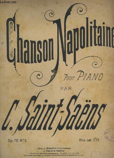 CHANSON NAPOLITAINE - POUR PIANO -OP.72 N5.