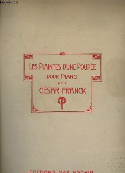 LES PLAINTES D'UNE POUPEE - POUR PIANO.