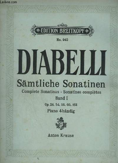 SMTLISCHE SONATINEN / COMPLETE SONATINAS / SONATINES COMPLETES - BAND 1 + BAND 2 - N942 + N943.
