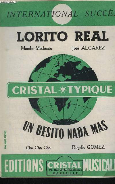 UN BESITO NADA MAS + LORITO REAL - ACCORDEON + PIANO + 1 TROMPETTE SIB + 2 TROMPETTE SIB + 1 SAXO ALTO MIB + 2 SAXO TENOR SIB + 3 SAXO ALTO MIB + TROMBONE.