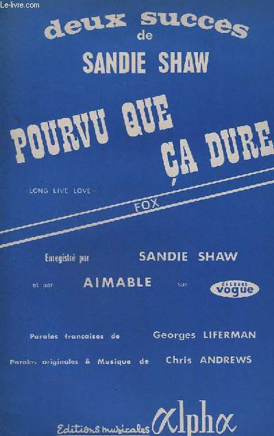 POURVU QUE CA DURE + MAIS TU L'AIMES - CONTREBASSE / GUITARE + PIANO + ACCORDEON / VIOLONS / CHANT + 1 SAXO ALTO MIB + 2 SAXO TENOR SIB + 3 SAXO ALTO MIB + 1 TROMPETTE SIB + 2 TROMPETTE SIB + TROMBONE.