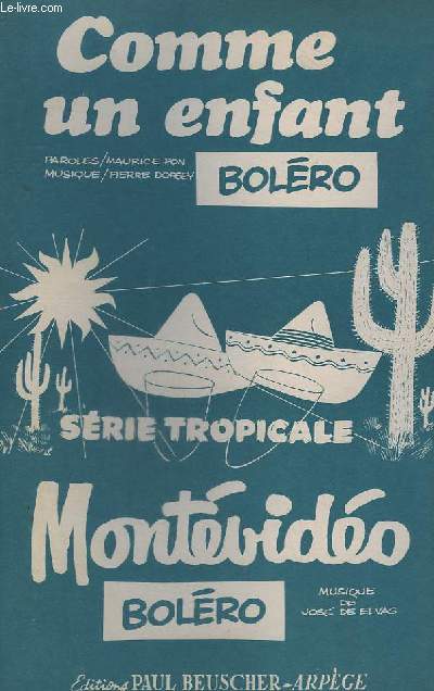COMME UN ENFANT + MONTEVIDEO - CONTREBASSE / GUITARE + PIANO CONDUCTEUR + VIOLON / ACCORDEON + 1 SAXO ALTO MIB + 2 SAXO TENOR SIB + 3 SAXO ALTO MIB + 4 SAXO TENOR SIB + 1 TROMPETTE SIB + 2 TROMPETTE SIB + 3 TROMPETTE SIB + TROMBONE.