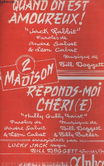 QUAND ON EST AMOUREUX + REPONDS MOI, CHERIE - CONTREBASSE / GUITARE + PIANO + ACCORDEON / VIOLON / CHANT + INSTRUMENT EN SIB + INSTRUMENT EN MIB.