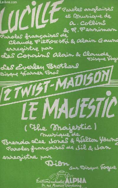 LE MAJESTIC + LUCILLE - CONTREBASSE / GUITARE + PIANO + ACCORDEON / VIOLON / CHANT + INSTRUMENT MIB + INSTRUMENT SIB.