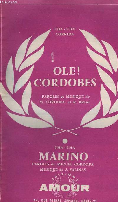 OLE ! CORDOBES + MARINO - BASSE / GUITARE + PIANO CONDUCTEUR.