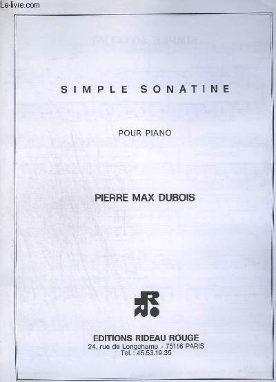 SIMPLE SONATINE POUR PIANO.