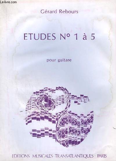 ETUDES N1 A 5 - POUR GUITARE.