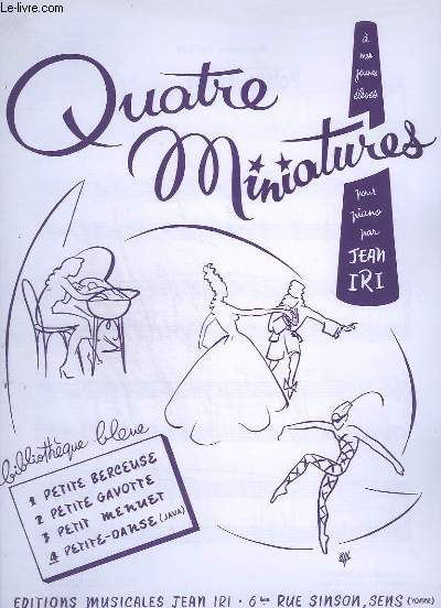 QUATRE MINIATURES - N 4 : PETITE DANSE - LA BILIOTHEQUE BLEUE.