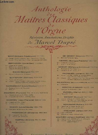 ANTHOLOGIE DES MAITRES CLASSIQUES DE L'ORGUE - N30 : CHORAL : DA JESU AN DEM KREUZE STUND / JESUS SE TENAIT SUR LA CROIX.