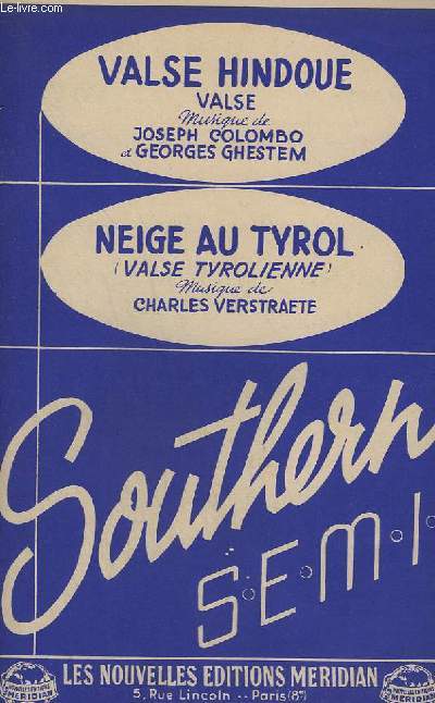 VALSE HINDOUE + NEIGE AU TYROL - CONTREBASSE + PIANO + VIOLON / ACCORDEON + 1 SAXO ALTO MIB + 2 SAXO ALTO MIB ( CLARINETTE SIB ) + SAXO TENOR SIB + 1 ET 2 TROMPETTES SIB + GUITARE + TROMBONE.