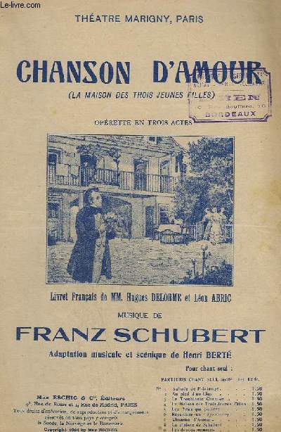 CHANSON D'AMOUR - N10 : SERENADE - CHANT.